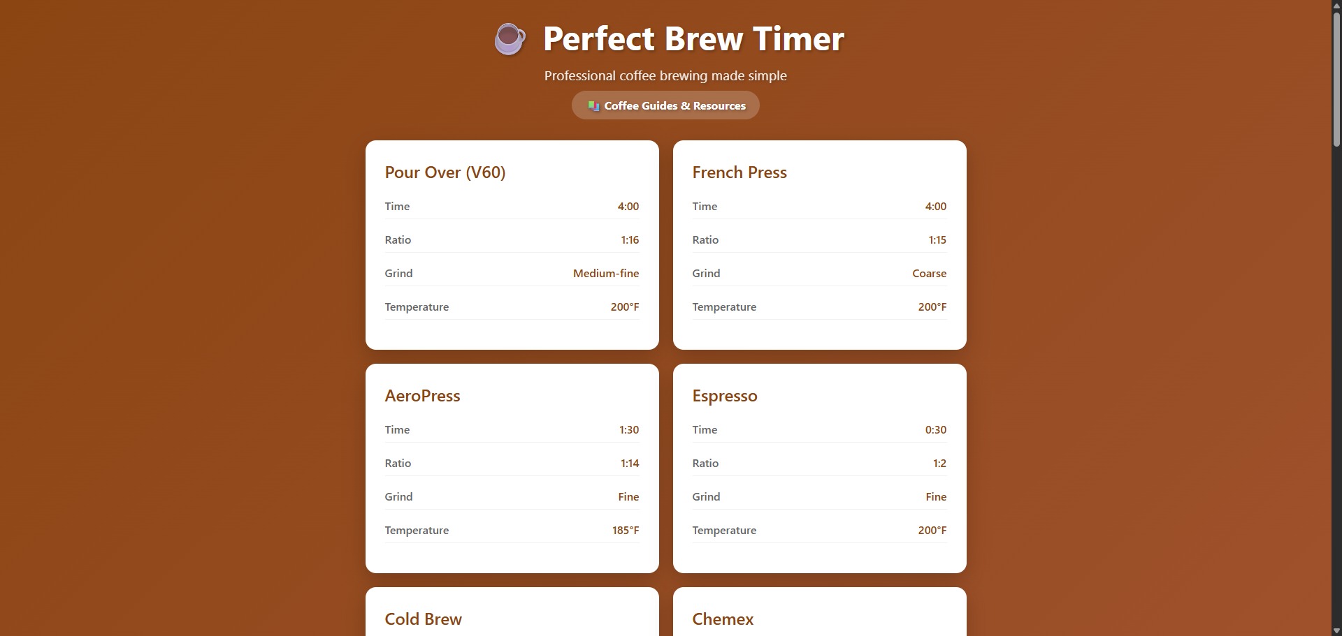 CoffeeBrewTimer.com