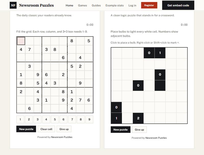 Newsroom Puzzles